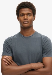 Superdry Rundhalsshirt CLASSIC ESSENTIAL TEE marineblau