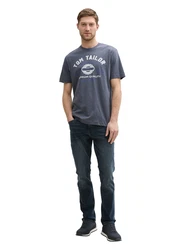 TOM TAILOR T-Shirt blau/graphit/weiß