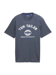 TOM TAILOR T-Shirt blau/graphit/weiß