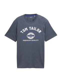 TOM TAILOR T-Shirt blau/graphit/weiß