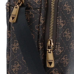 GUESS Umhängetasche 'Vezzola' dunkelbraun/gold
