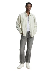TOM TAILOR DENIM Hemd grau/offwhite