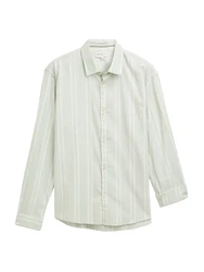 TOM TAILOR DENIM Hemd grau/offwhite