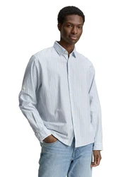 TOM TAILOR DENIM Hemd hellblau/weiß