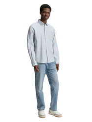 TOM TAILOR DENIM Hemd hellblau/weiß