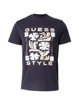 GUESS T-Shirt 'STYLE' beige/navy/weiß