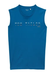 TOM TAILOR Top blau/dunkelblau/orange/weiß