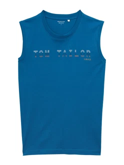 TOM TAILOR Top blau/dunkelblau/orange/weiß