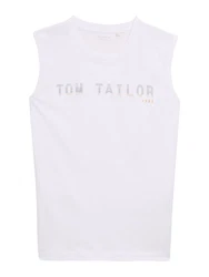 TOM TAILOR Top navy/orange/weiß