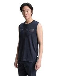 TOM TAILOR Top hellblau/dunkelblau/orange/weiß