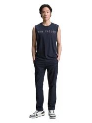 TOM TAILOR Top hellblau/dunkelblau/orange/weiß