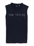 TOM TAILOR Top hellblau/dunkelblau/orange/weiß