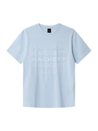 T-Shirt rauchblau / wei