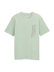 TOM TAILOR DENIM T-Shirt mint / schwarz