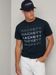 Hackett London T-Shirt marine/weiß