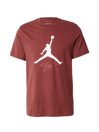 T-Shirt 'JUMPMAN FLIGHT' rostbraun / wei