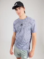 adidas Performance T-Shirt POWER AOP TEE Hellgrau/Grau/Rosa/Lila