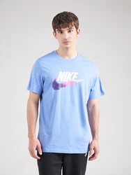 Nike Sportswear T-Shirt hellblau/dunkellila/rosa/weiß