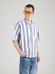 Only & Sons Hemd 'Tes' indigo/weiß