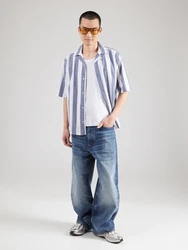 Only & Sons Hemd 'Tes' indigo/weiß