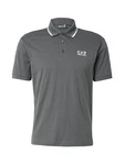 EA7 Emporio Armani Poloshirt grau / weiß