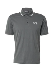 EA7 Emporio Armani Poloshirt grau / weiß