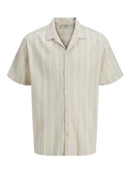 JJ Rebel Hemd JREBMAIMI hellbeige/weiß