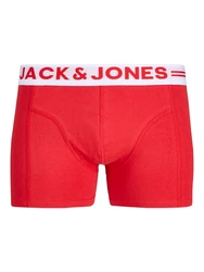 JACK & JONES Boxershorts SENSE TRUNKS 3-PACK NOOS navy / hellgrau / rot / weiß