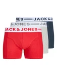 JACK & JONES Boxershorts SENSE TRUNKS 3-PACK NOOS navy / hellgrau / rot / weiß JACK & JONES Boxershorts SENSE TRUNKS 3-PACK NOOS navy / hellgrau / rot / weiß