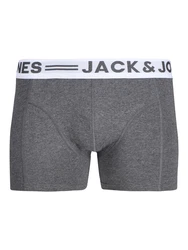 JACK & JONES Boxershorts SENSE TRUNKS 3-PACK NOOS dunkelblau/dunkelgrau/schwarz/offwhite