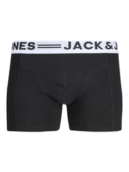 JACK & JONES Boxershorts SENSE TRUNKS 3-PACK NOOS dunkelblau/dunkelgrau/schwarz/offwhite