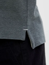 Jack & Jones Poloshirt JJEPAULOS POLO SS NOOS dunkelgrau/weiß