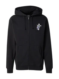 Sweatjacke 'Cupid' hellgrn / lila / schwarz / silber