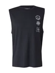 QUIKSILVER Sporttop 'LAP TIME' schwarz/weiß
