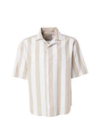 Only & Sons Hemd 'Tes' dunkelbeige/weiß