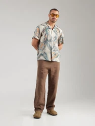 SELECTED HOMME Hemd Regair beige/hellgrau/petrol/hellorange