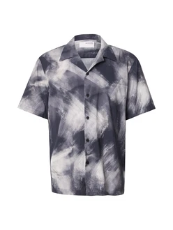 SELECTED HOMME Hemd Regair grau / hellgrau / schwarz SELECTED HOMME Hemd Regair grau / hellgrau / schwarz