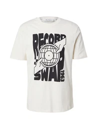 Shirt 'Record Swap' elfenbein / schwarz