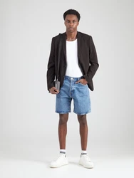 WEEKDAY Shorts 'Space' blau
