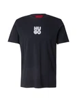 HUGO T-Shirt 'Decali' schwarz/weiß