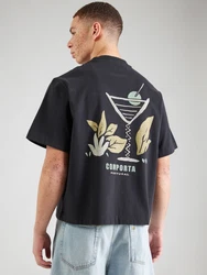 Abercrombie & Fitch T-Shirt 'NAIVE HAND' hellgelb/pastellgrn/schwarz/offwhite