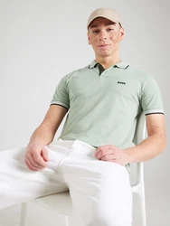 BOSS Poloshirt 'Paul' hellgrn/offwhite