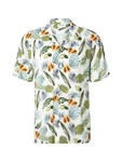 LINDBERGH Flanellhemd Freizeithemd taubenblau / orange / schwarz / weiß