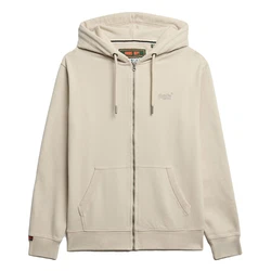 Superdry Sweatjacke Essential Logo Zip Hoodie Khaki/Beige