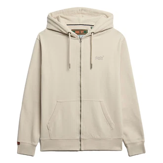 Superdry Sweatjacke Essential Logo Zip Hoodie Khaki/Beige