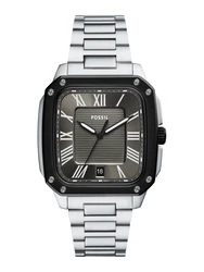 FOSSIL Uhr schwarz/silber/weiß