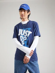 Nike Sportswear T-Shirt '12MO JDI SP25' marineblau/himmelblau/weiß