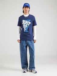Nike Sportswear T-Shirt '12MO JDI SP25' marineblau/himmelblau/weiß