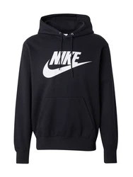 Nike Sportswear Sweatshirt 'CLUB' schwarz/weiß