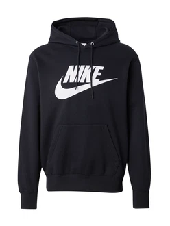 Nike Sportswear Sweatshirt 'CLUB' schwarz/weiß